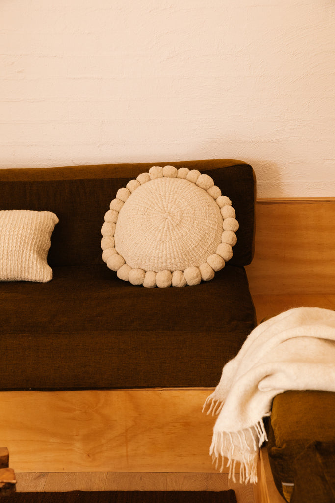 Classica Pom Pom Cushion #1 Large | Natural