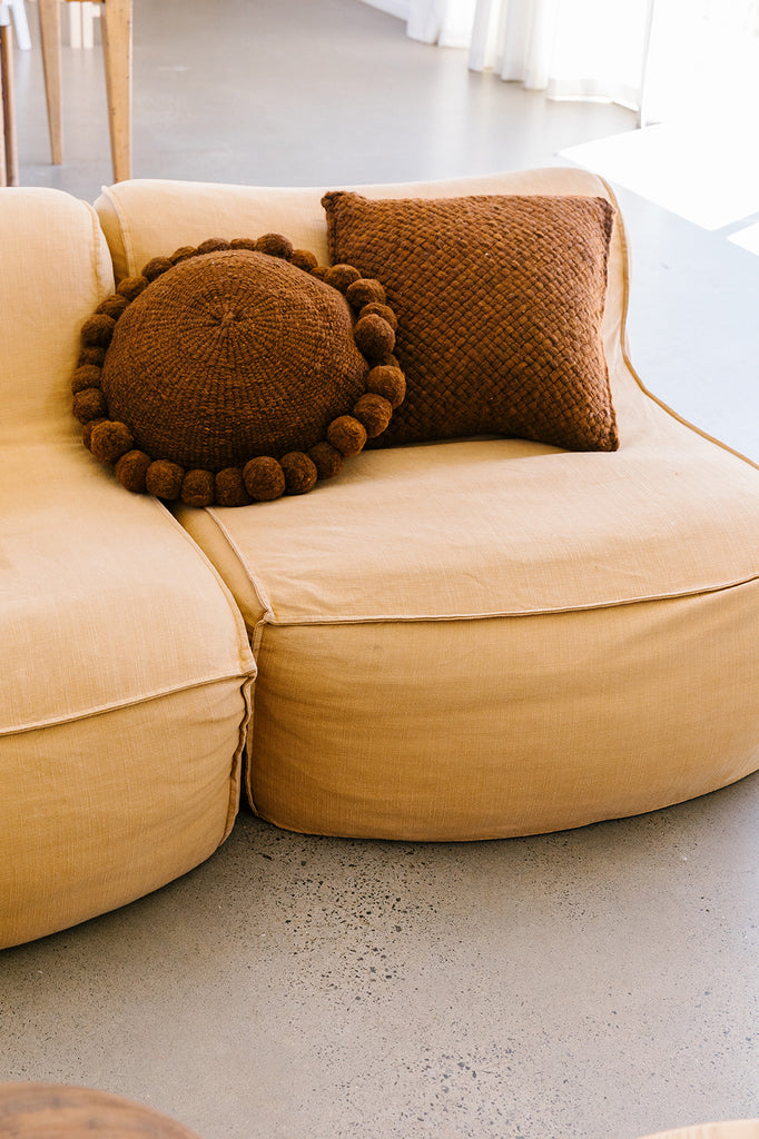 Monte Pom Pom Cushion #1 Large | Rust