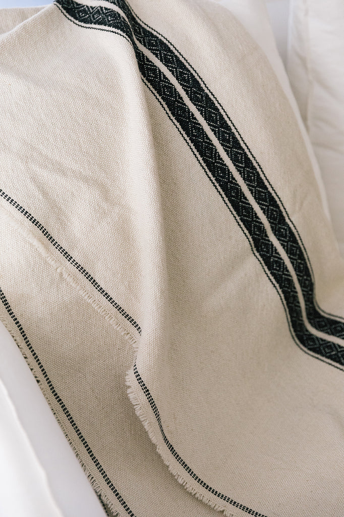 Andes Throw | Black on White