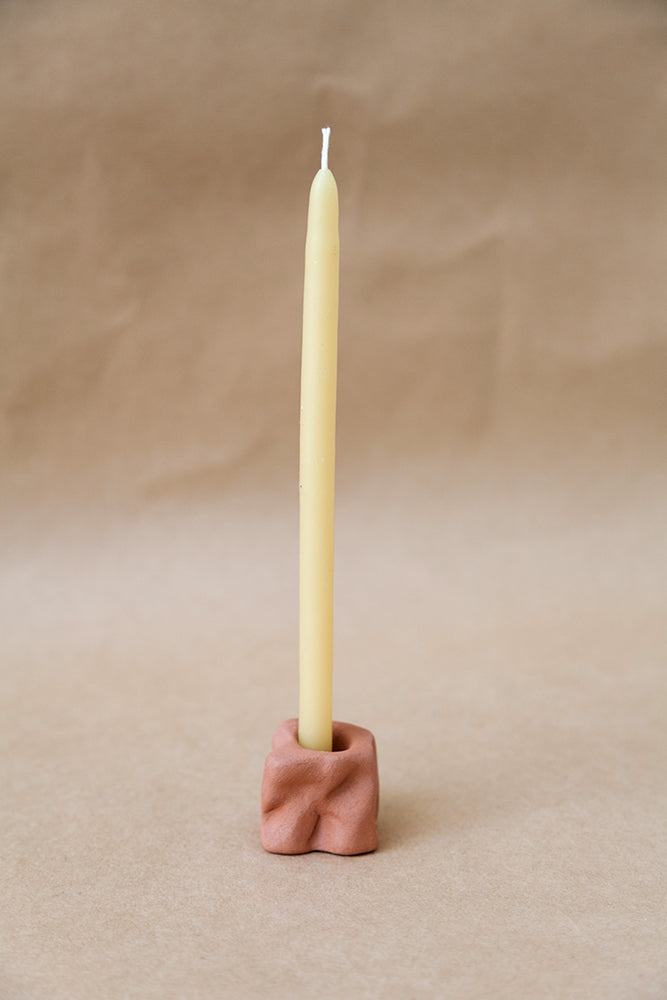 Candle Holder Pinched  | Terra