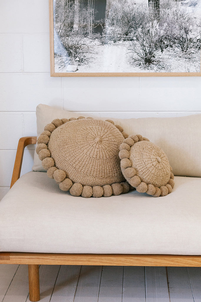 Monte Pom Pom Cushion #1 Large | Sand