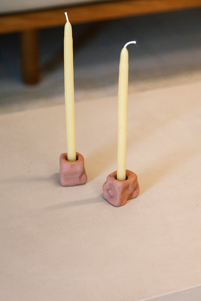 Candle Holder Pinched  | Terra